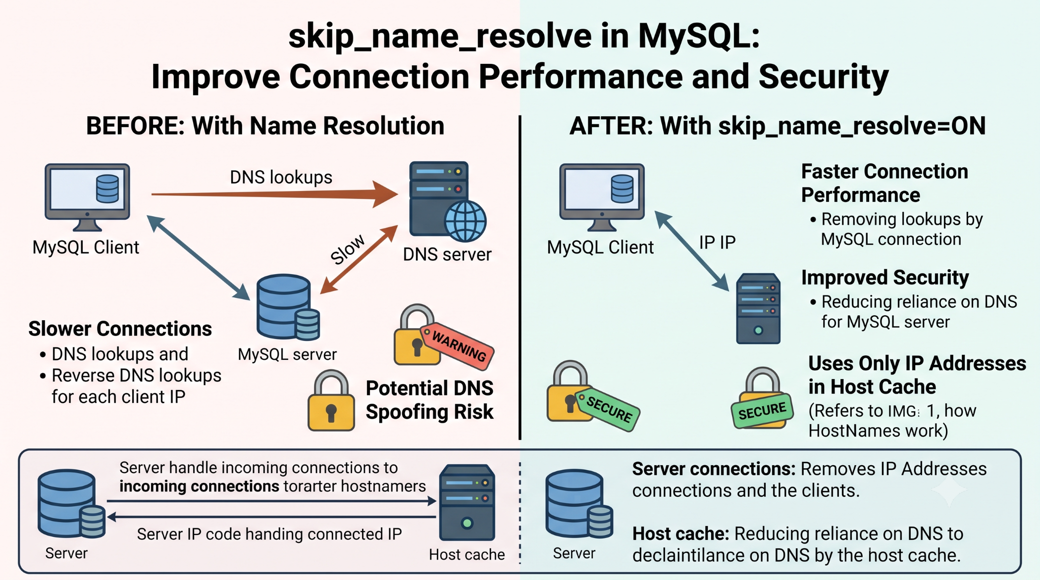 skip_name_resolve in MySQL Improve Connection Performance and Security