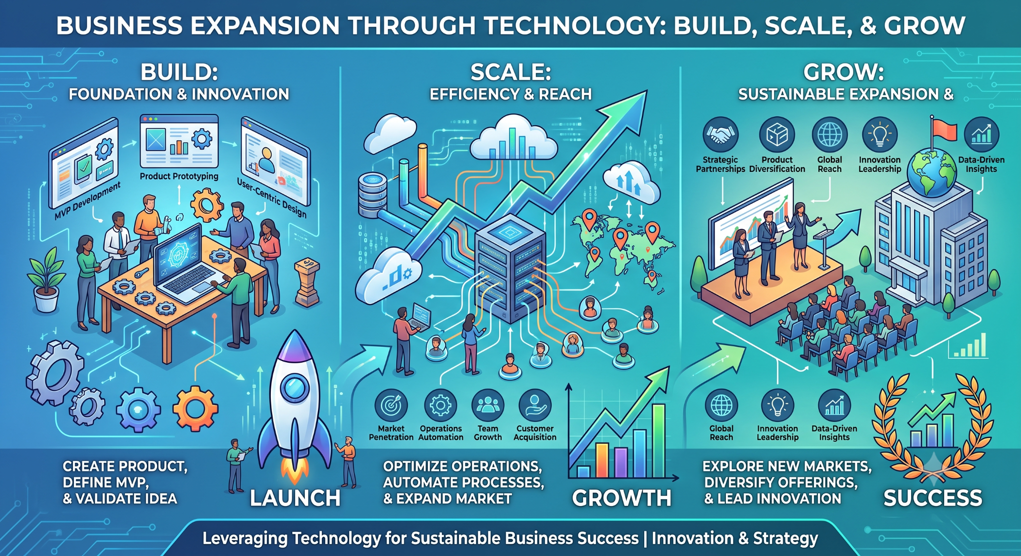 Business Expansion Through Technology Build, Scale, and Grow