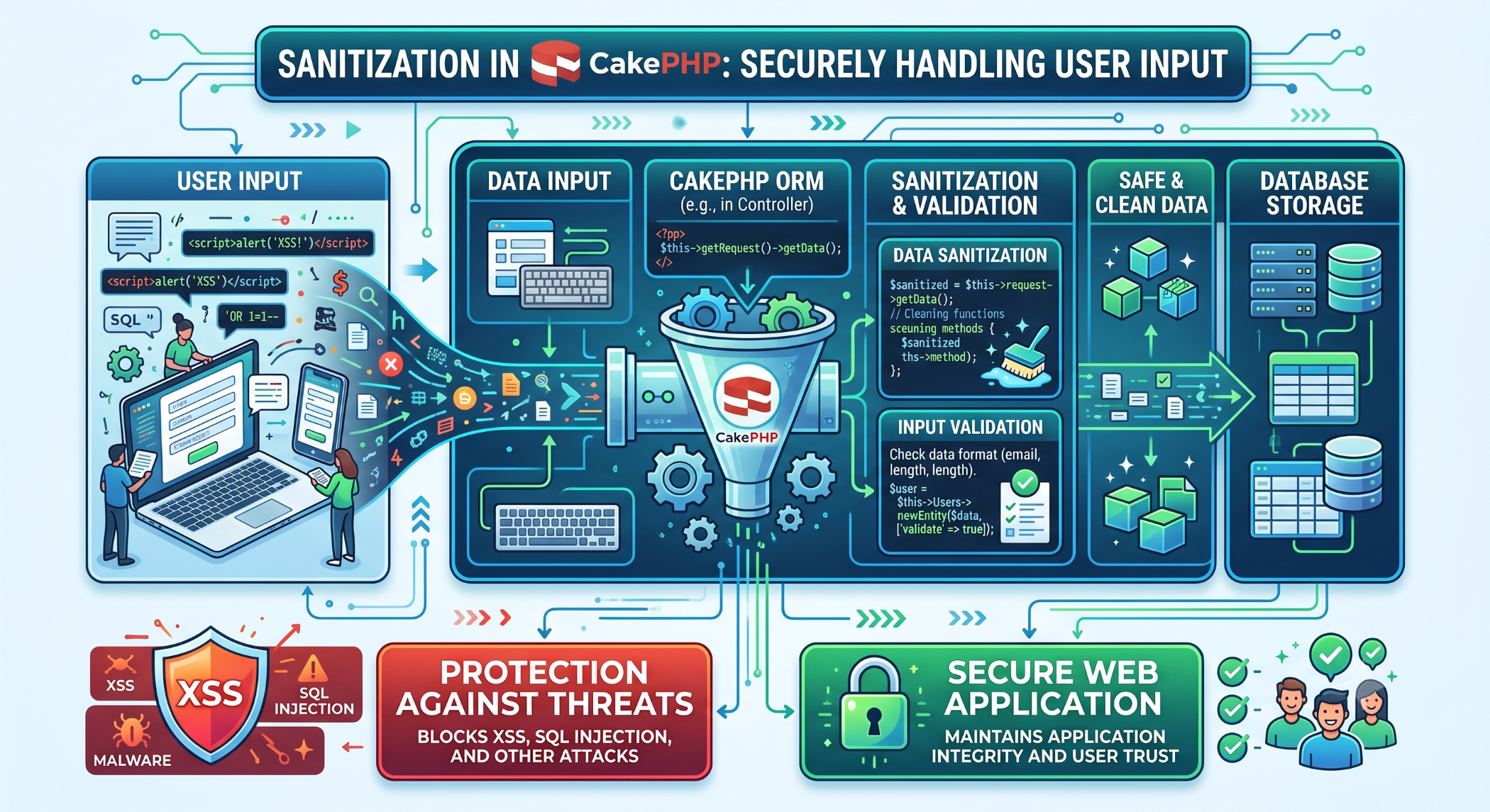 Sanitization in CakePHP Securely Handling User Input