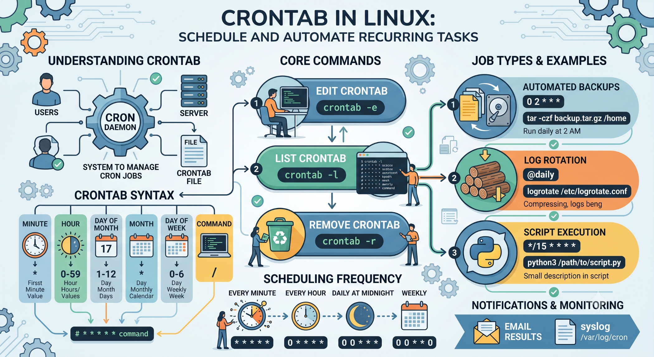 Crontab in Linux Schedule and Automate Recurring Tasks