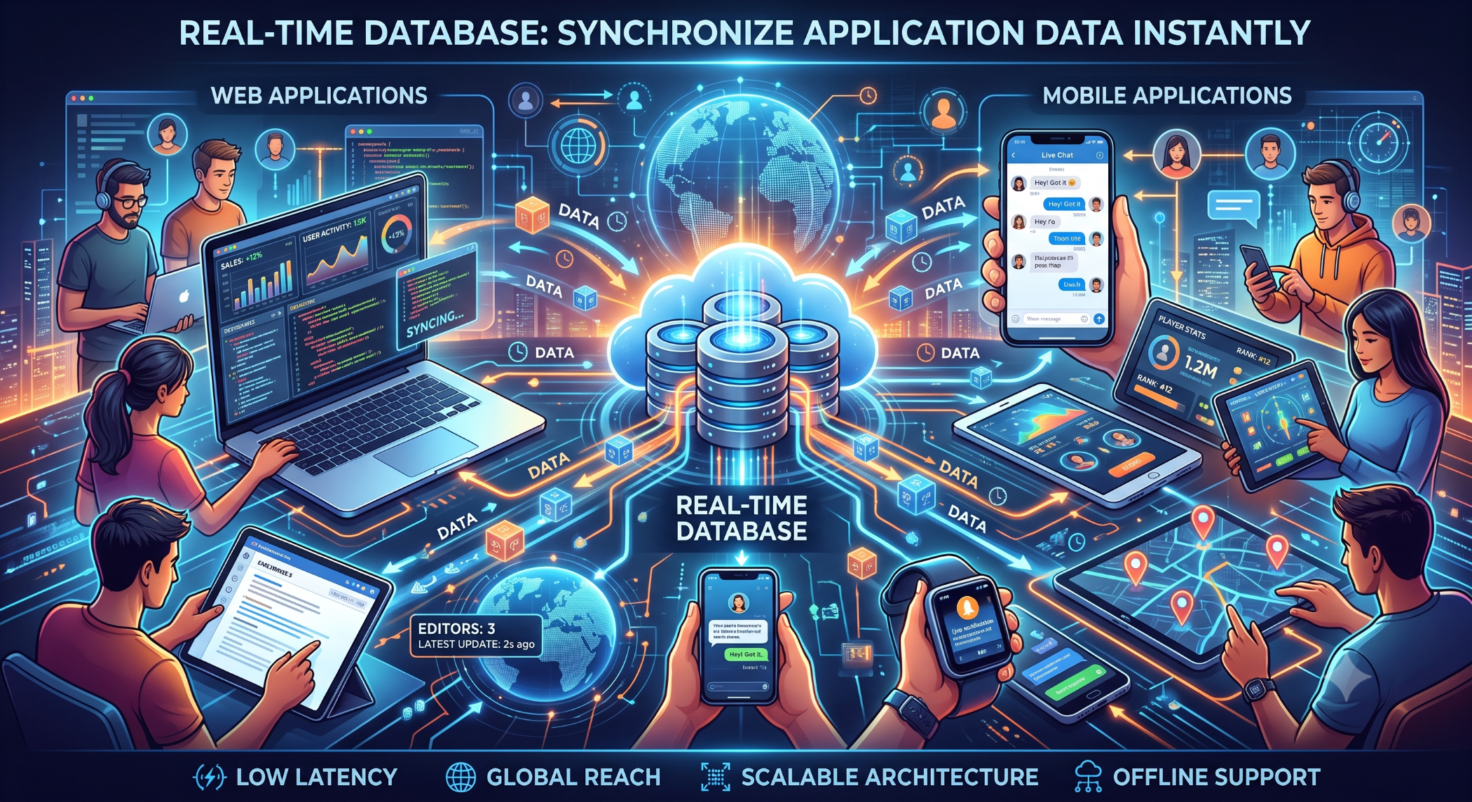 Real-Time Database Synchronize Application Data Instantly