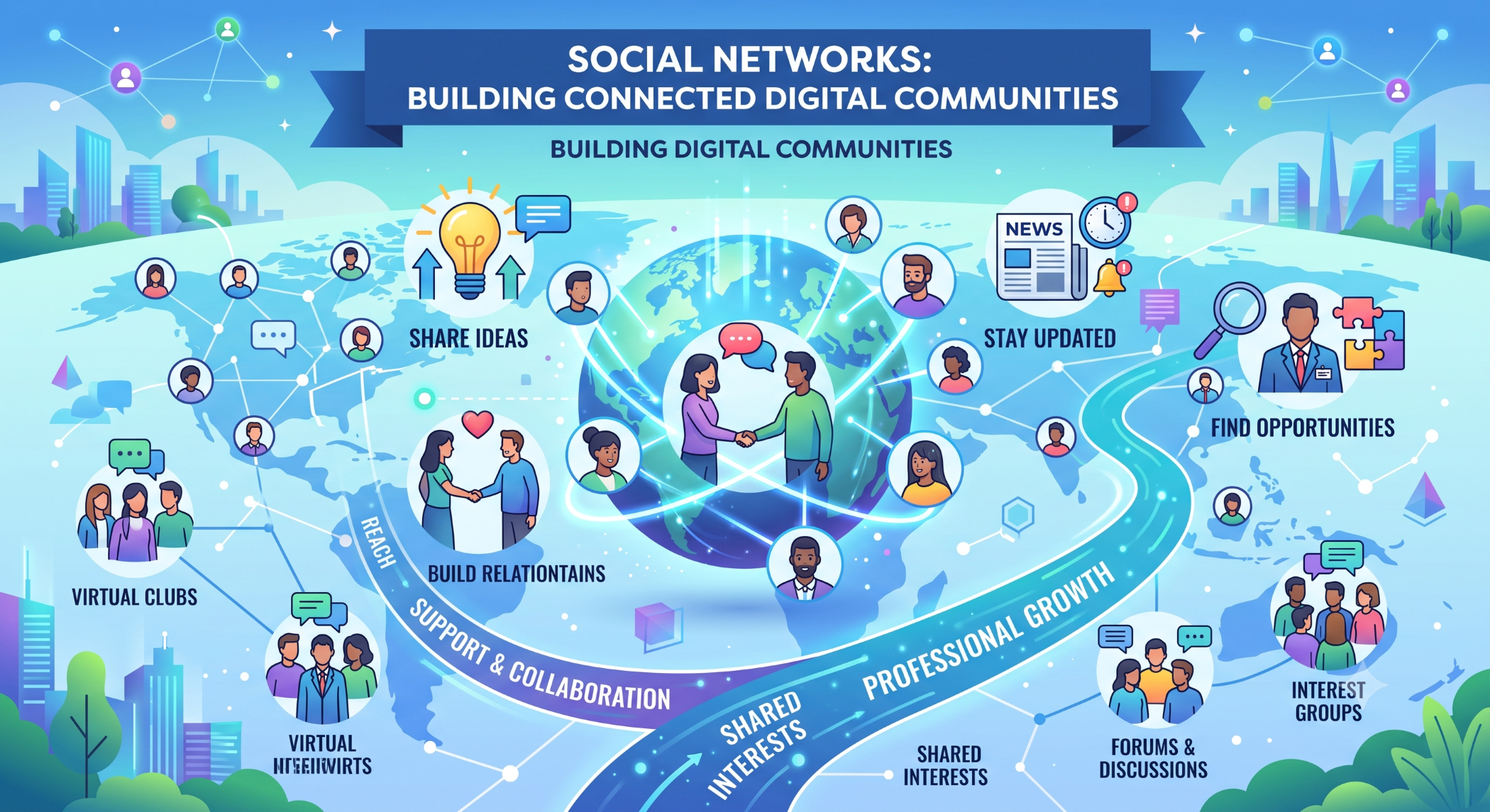 Social Networks Building Connected Digital Communities