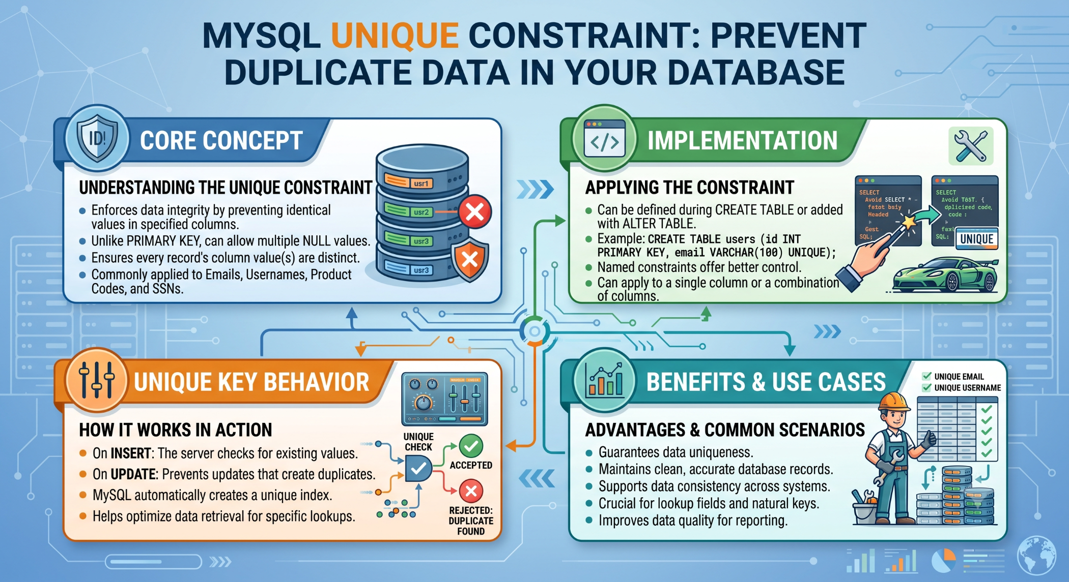MySQL UNIQUE Constraint Prevent Duplicate Data in Your Database