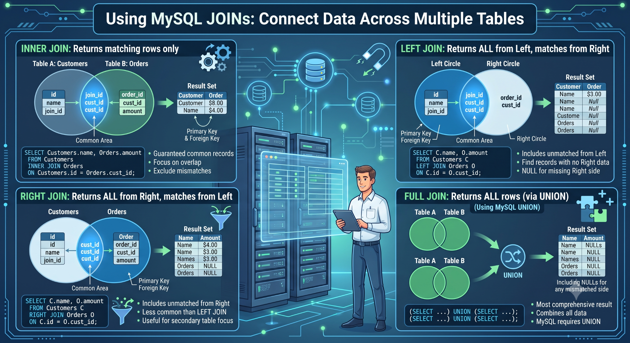 Using MySQL JOINs Connect Data Across Multiple Tables