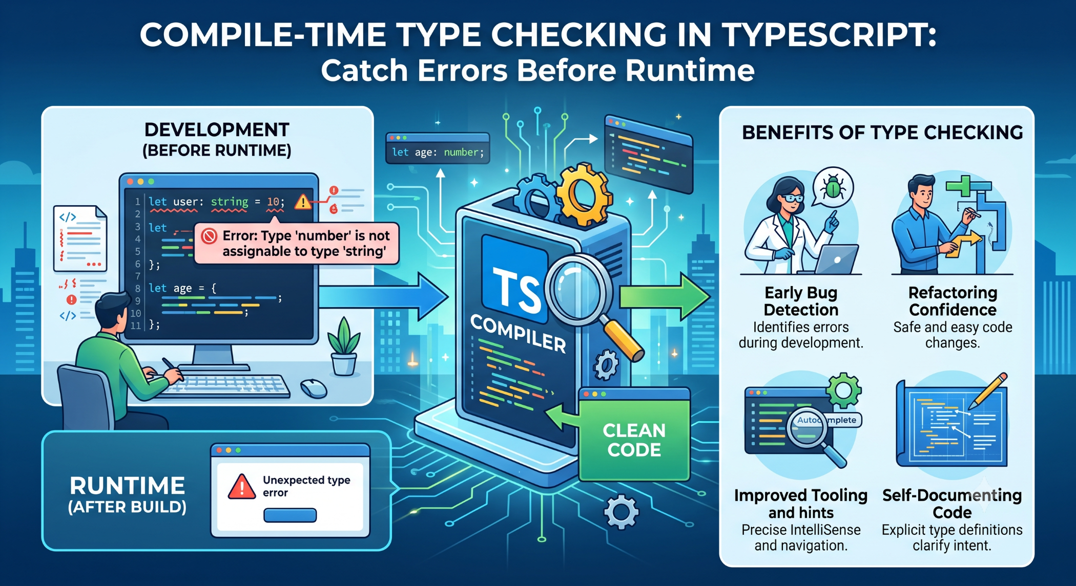 Compile-Time Type Checking in TypeScript Catch Errors Before Runtime