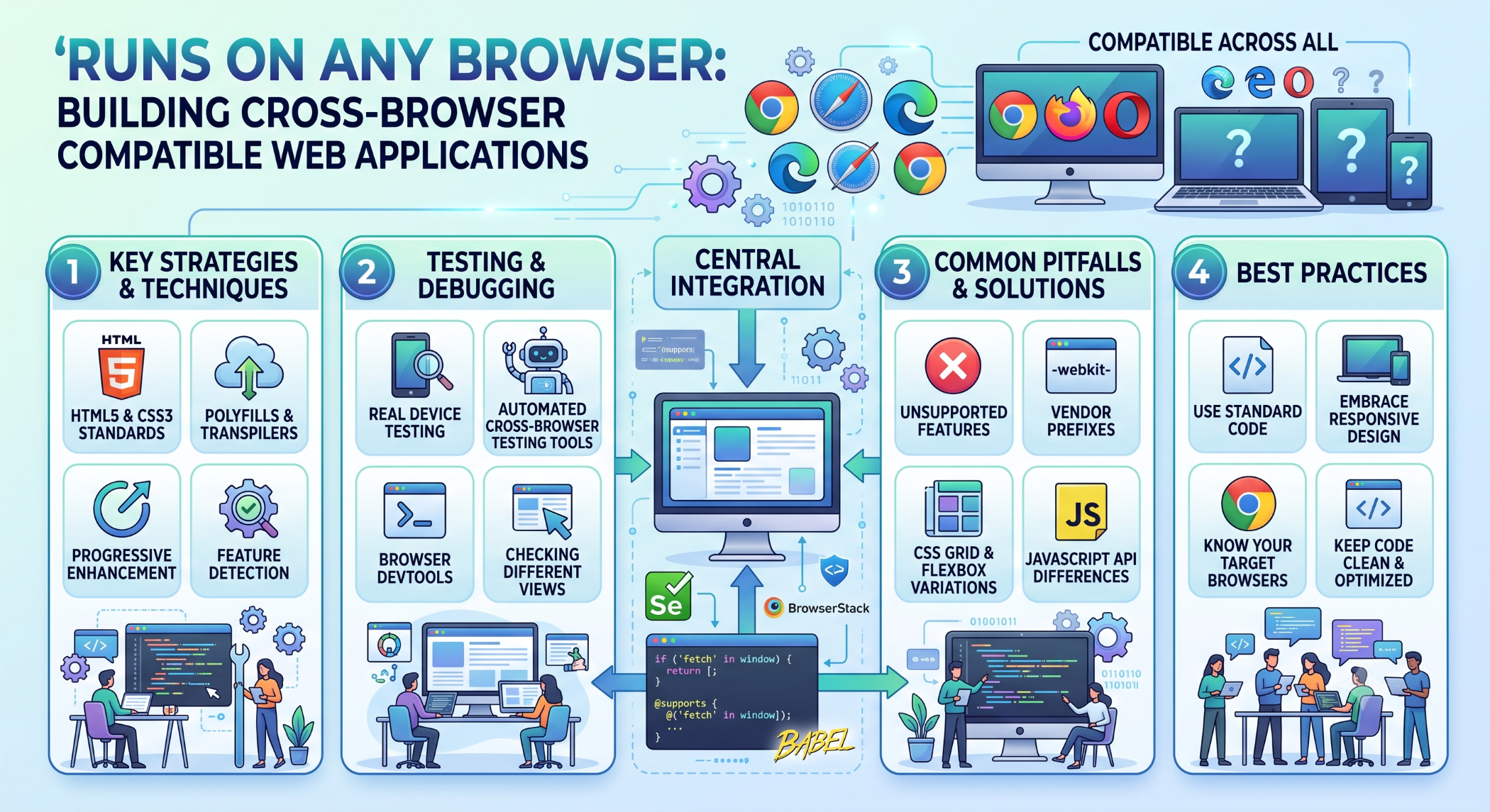 Runs on Any Browser Building Cross-Browser Compatible Web Applications