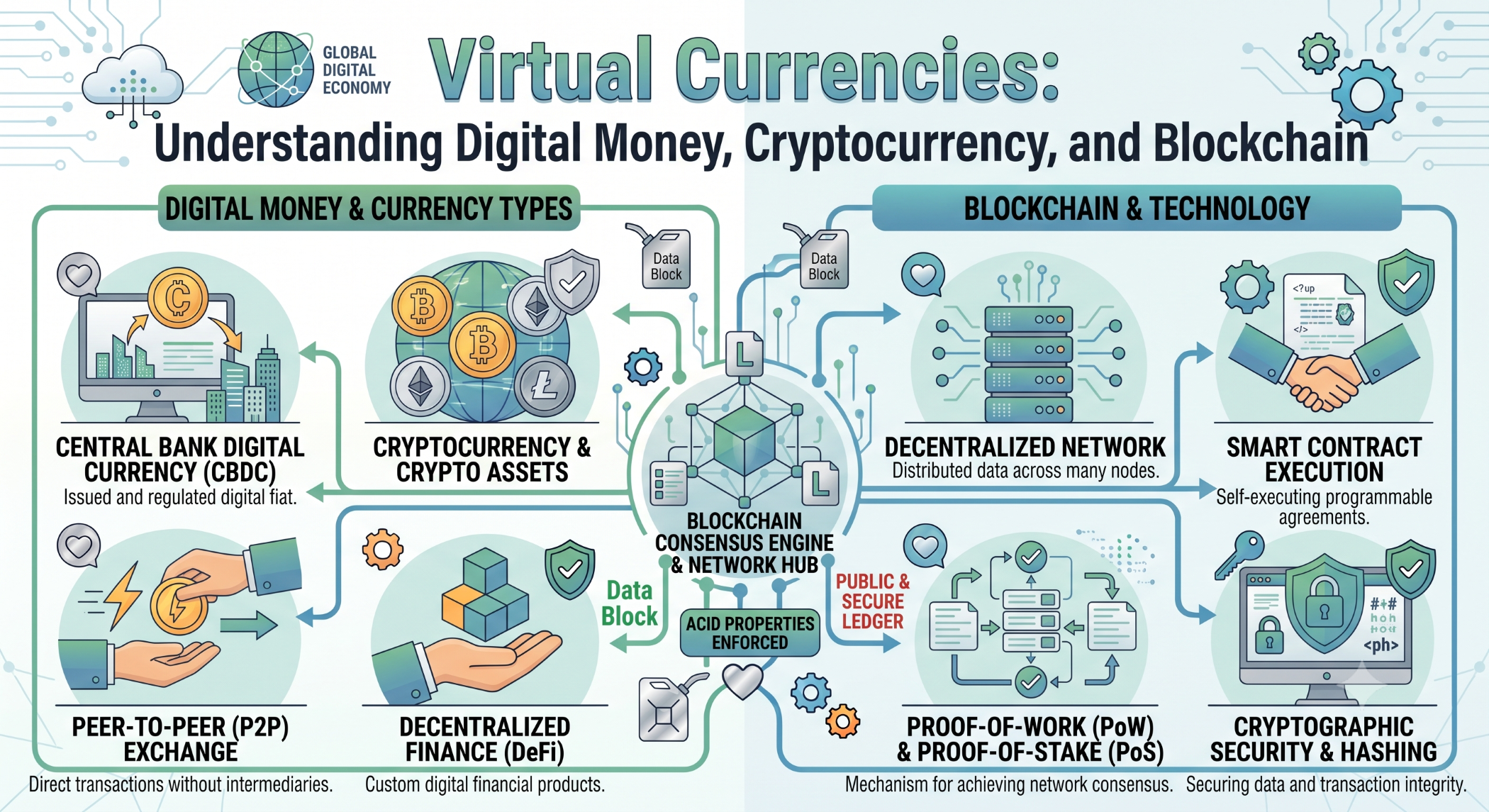Virtual Currencies Understanding Digital Money, Cryptocurrency, and Blockchain
