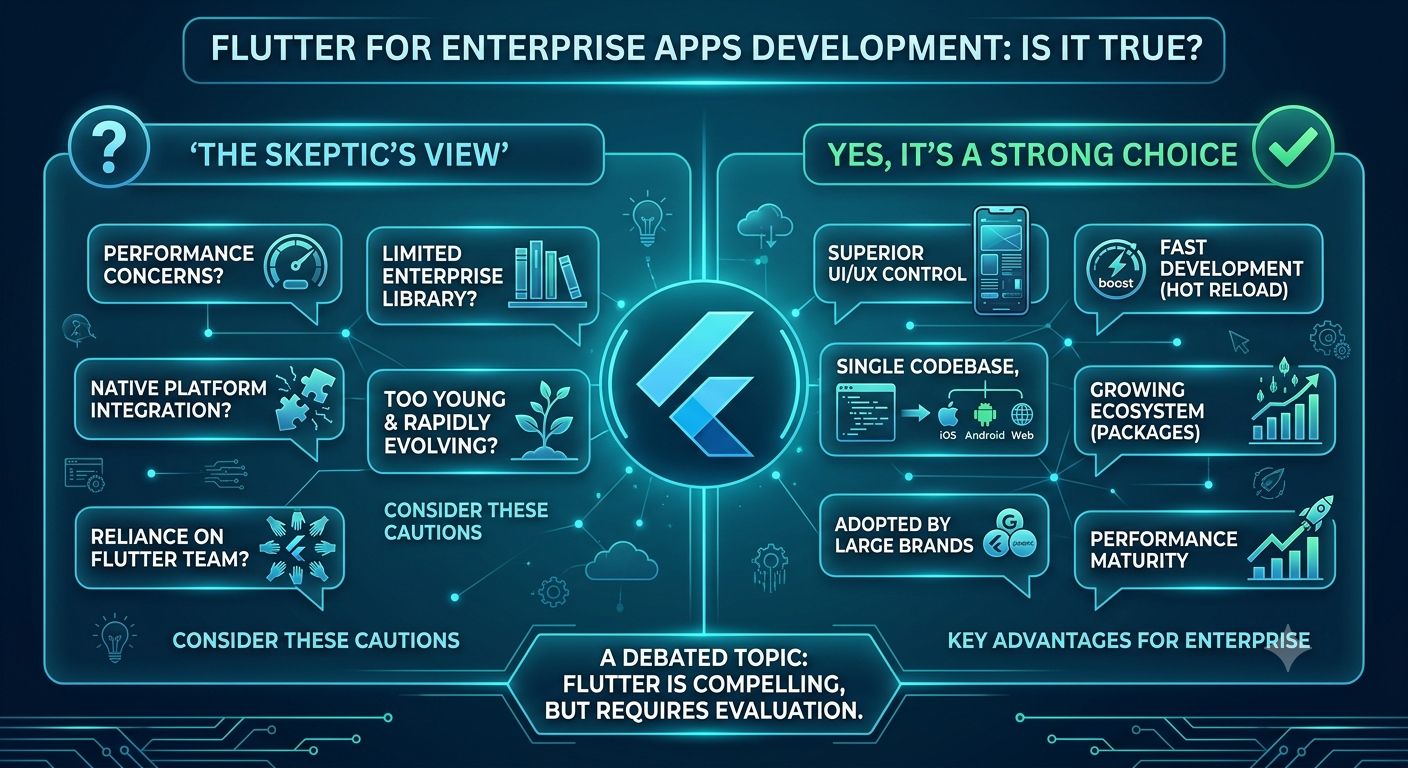 Flutter Is Best For Enterprise Apps Development Is That True