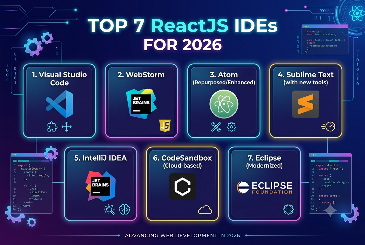 Top 7 ReactJS IDEs For 2026
